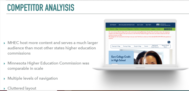 Competitor analysis of peer state education agencies